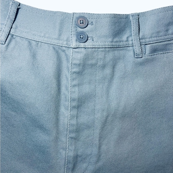 NEW Rebecca Taylor Shorts High Waist Chino Twill Blue Cotton Short Size 10 - Picture 11 of 16